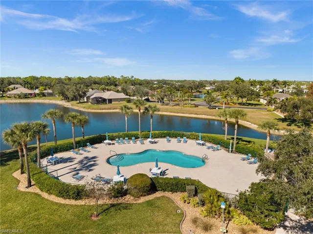 Relax at the waterside community pool.