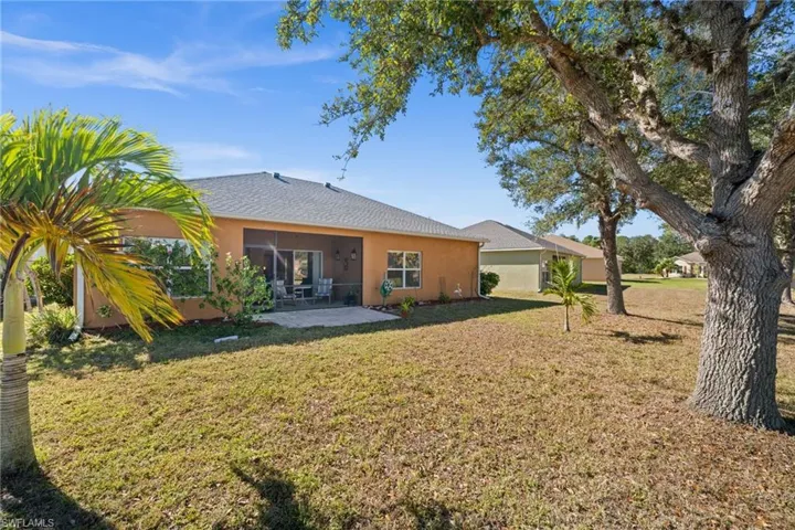 Back of the house showing the screened, covered lanai