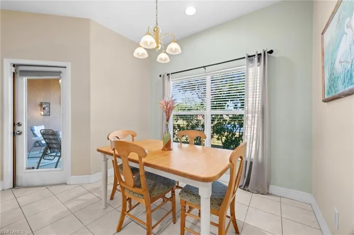 Dining Room overlooking the Lanai and Pond