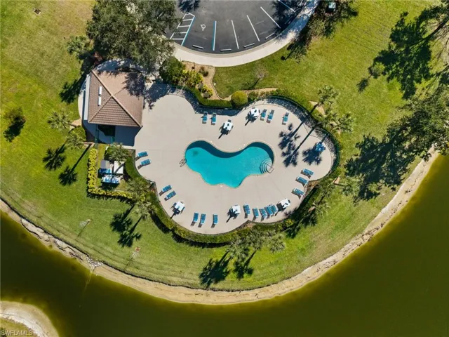 Aerial of the community pool.