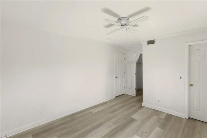 Master bedroom with new flooring entry view #3
