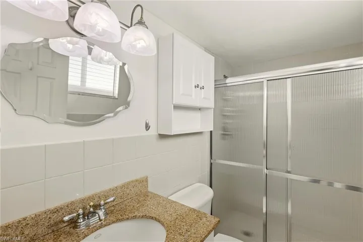 Master updated bathroom with shower
