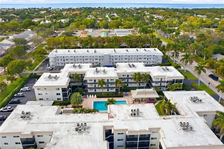 Central Garden Condominiums western view with Gulf of Mexico in the distance