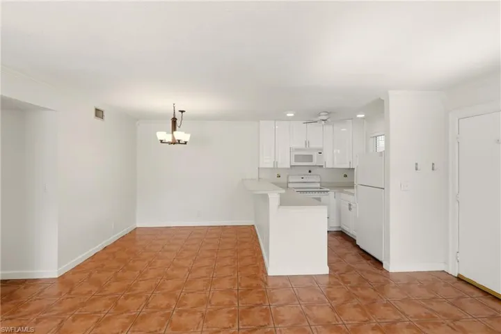 Dining area and kitchen