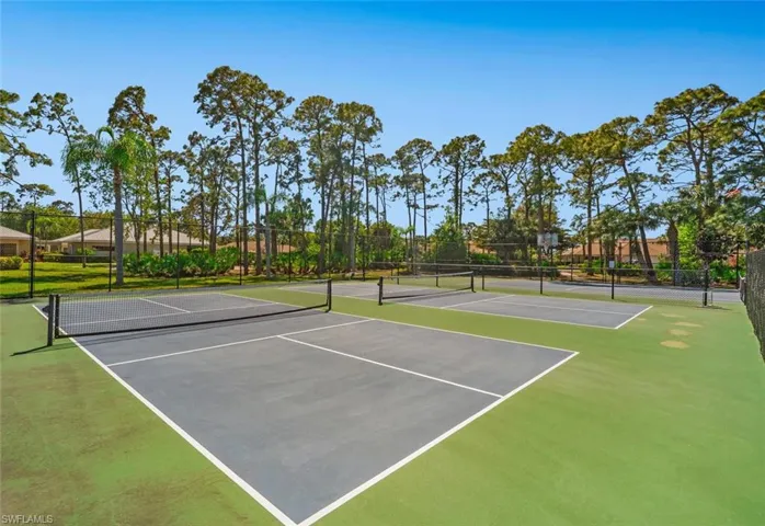 View of sport court with fence