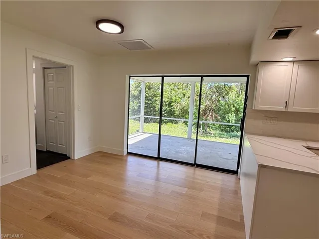 View to screened porch