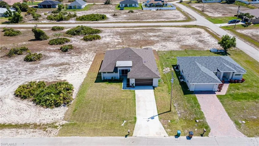 Aerial view of residential area