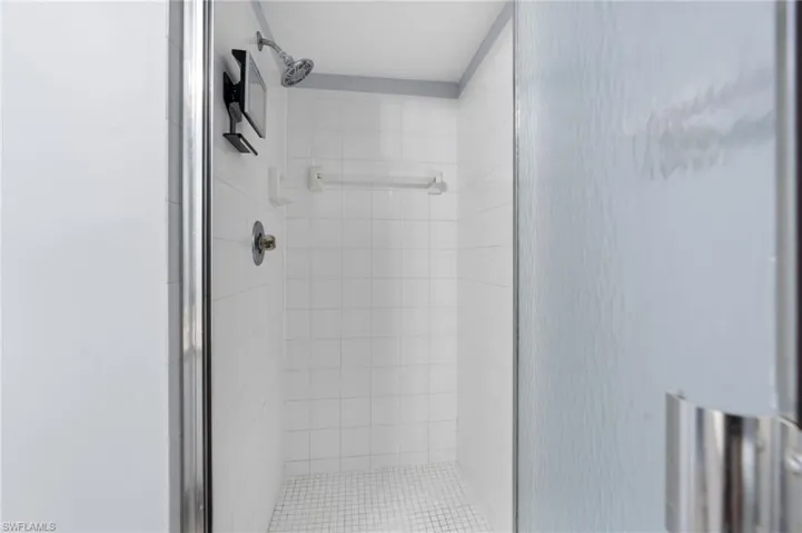 Bathroom with a stall shower