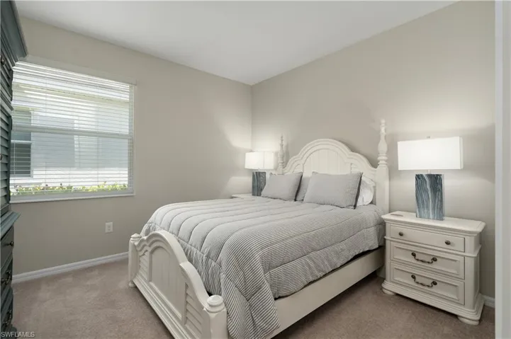 Bedroom featuring carpet