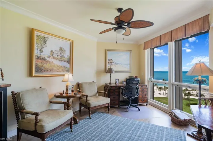 Den with gulf views