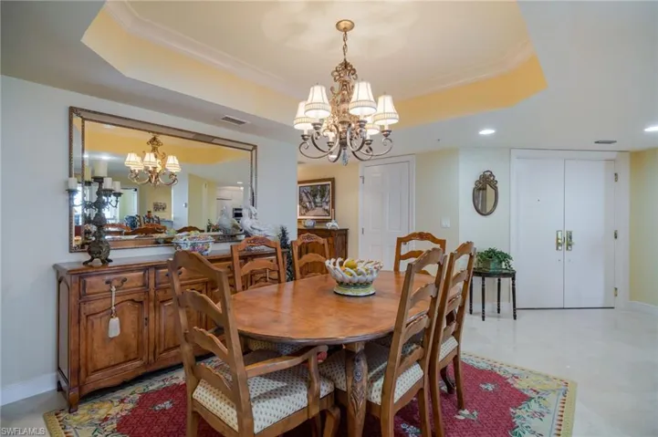 Spacious dining room