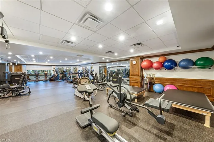 Fully-equipped gym