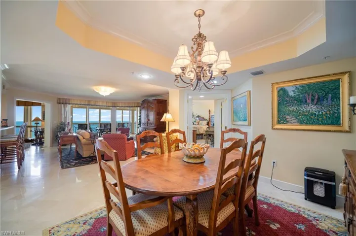 Spacious dining room