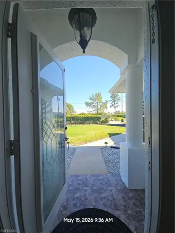 Main entrance and front yard