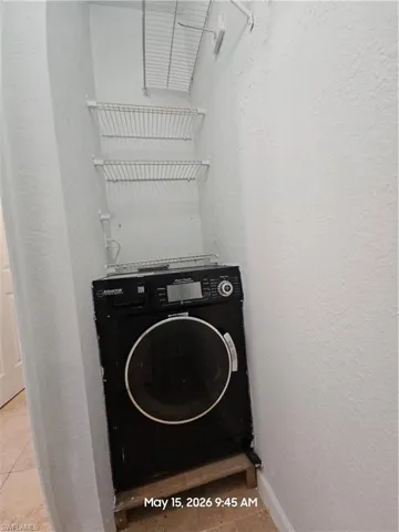 Washer and dryer Combo in the loft