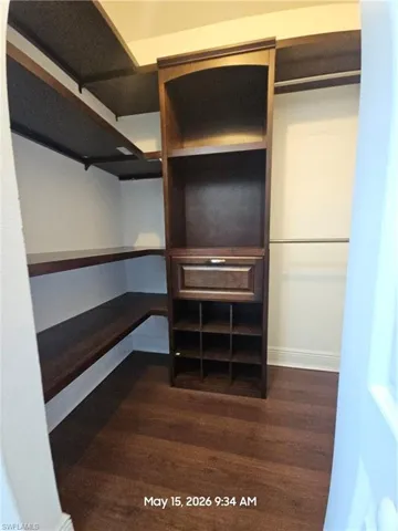 One of two master closets