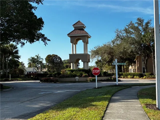 View of round about  with sidewalks
