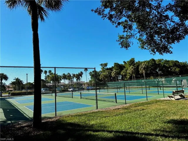 View of tennis court  and separate pickleball courts