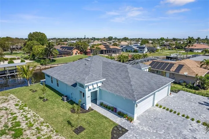 Aerial view with a residential view