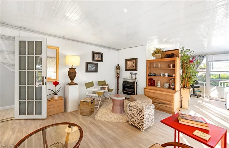 Living area featuring wood finished floors