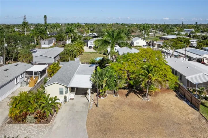 Aerial view of residential area