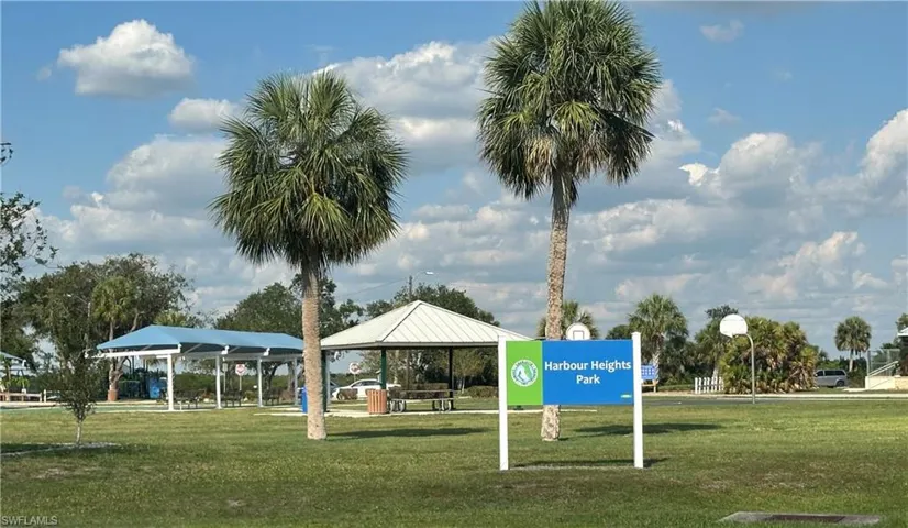 Harbour Heights Park is just down the street from the waterfront home.