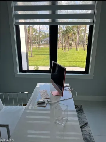 Dining space featuring a desk