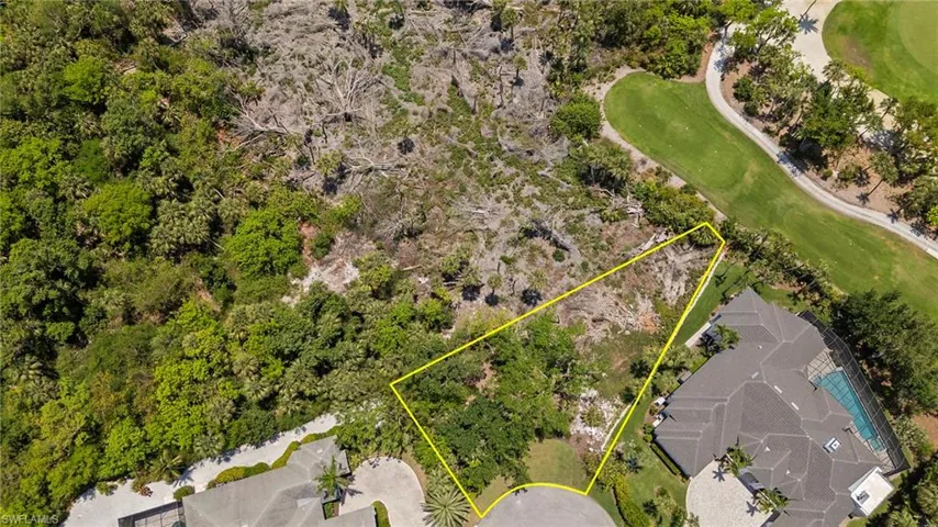 View of property location featuring property boundaries highlighted and a golf course