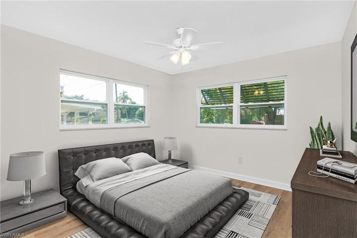 Guest bedroom virtually staged