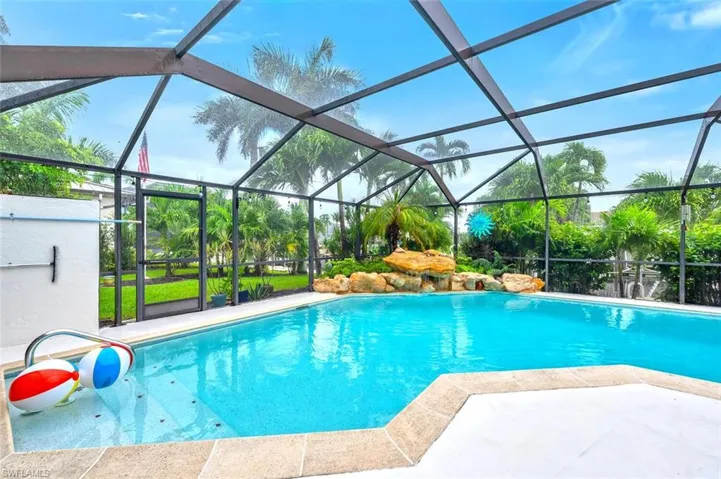 Resort Style Pool with cascading water feature
