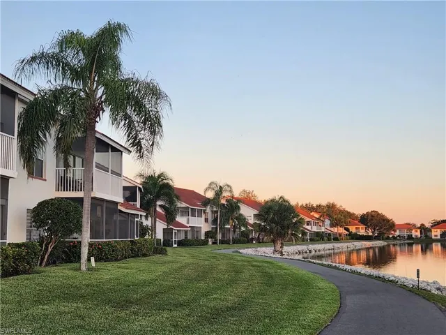 Lake, walking paths