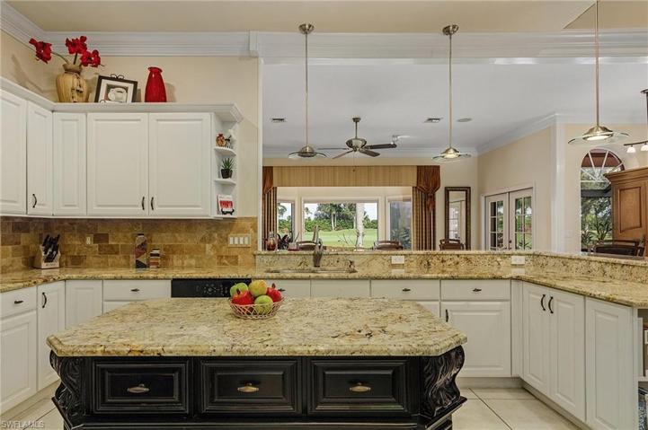 Kitchen overlooks the family room and has great golf course views.