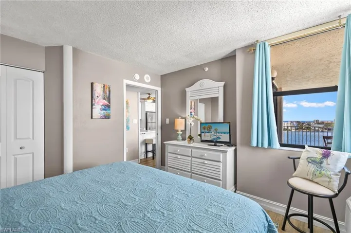 Bedroom with view of back bay