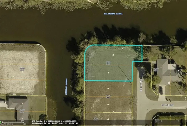 Map of property location featuring property parcel outlined