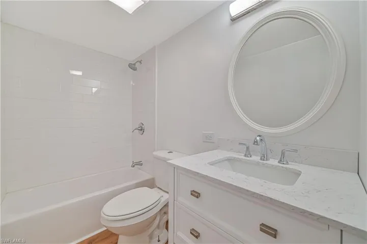 Guest Bathroom , all new vanity and subway tiled shower