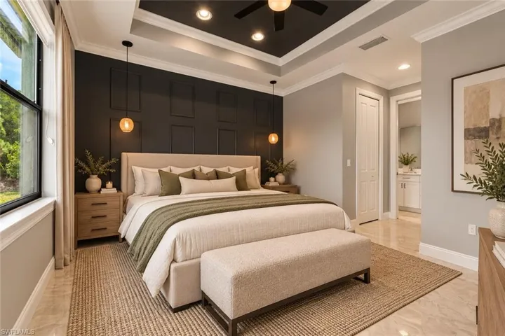 Virtually staged using AI-generated furnishings and décor. Actual property is unfurnished.