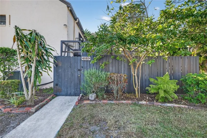 Front yard with a gate