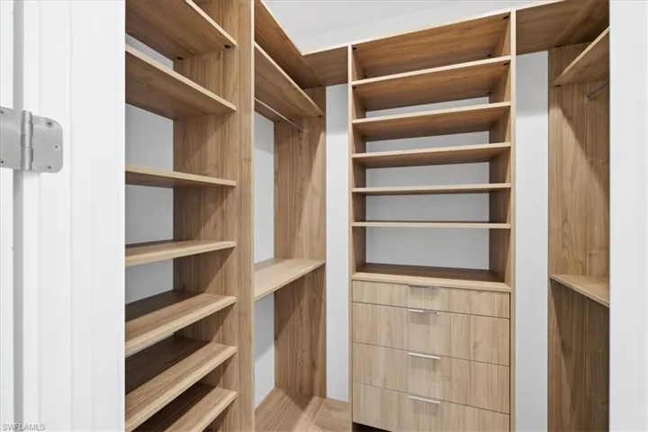 View of walk in closet