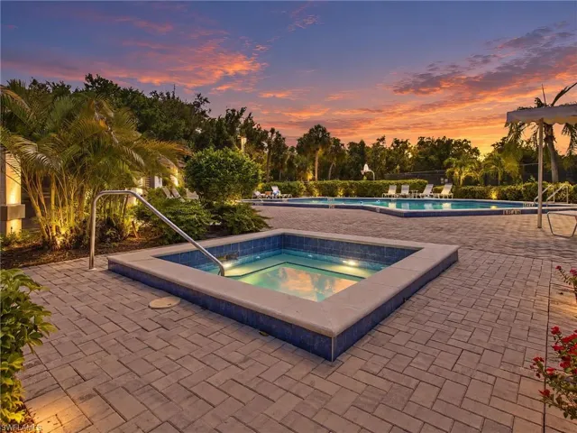 A heated community pool and hot tub offer the perfect place to unwind year-round.