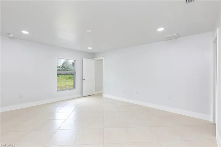 View of tiled room