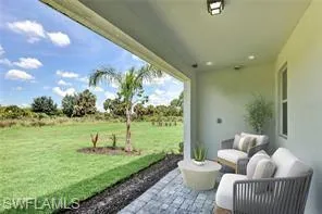 Backyard patio area