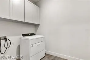 Laundry room in residence
