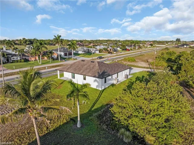Aerial view of residential area