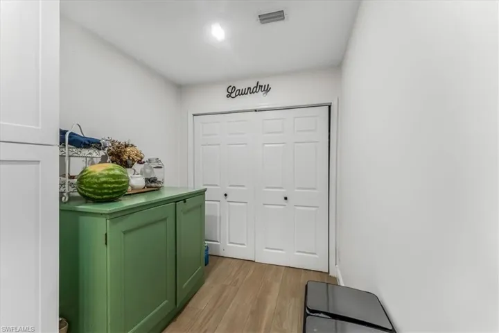 Entryway featuring light wood-style floors