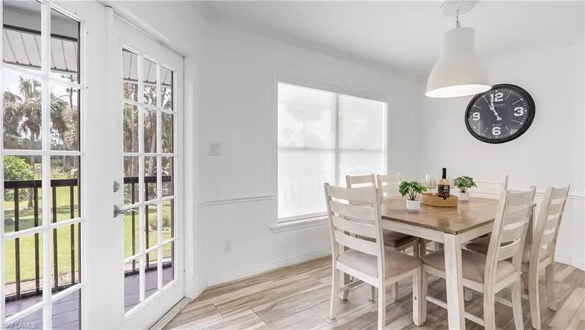 Dining room featuring baseboards and crown molding