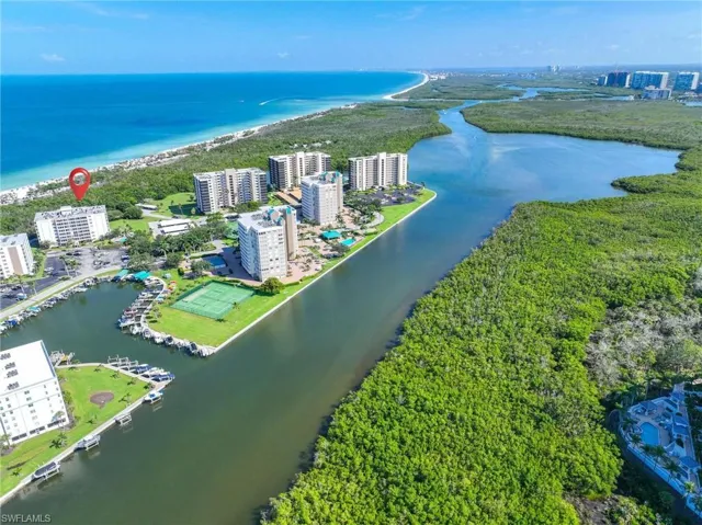 View of urban area featuring a nearby body of water