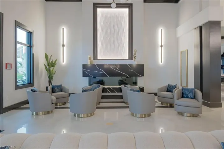 View of common area with fireplace