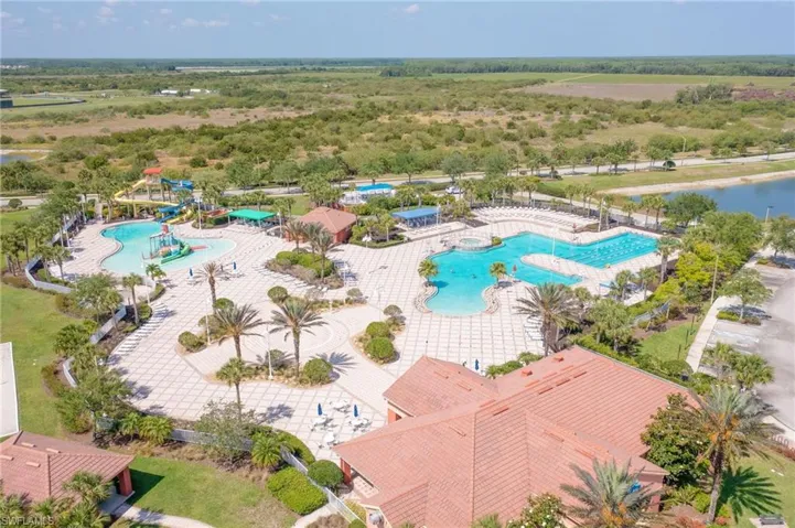 Bird's eye view of a pool