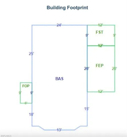 Previous building footprint