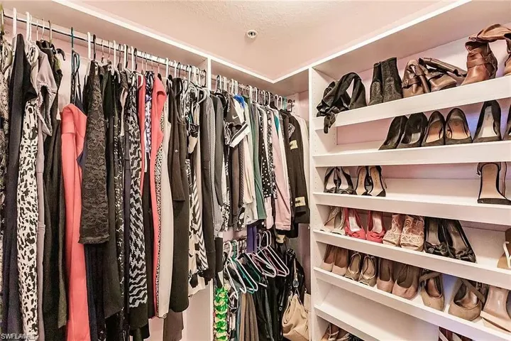 View of walk in closet